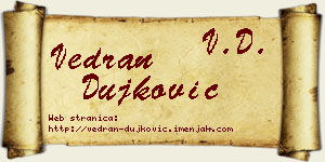 Vedran Dujković vizit kartica